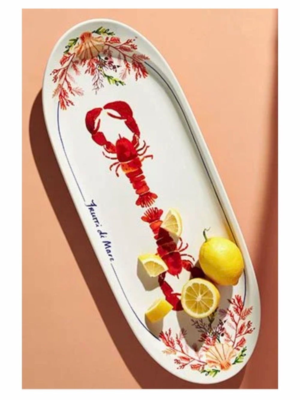 Anthropologie August Wren Lobster Serving Platter